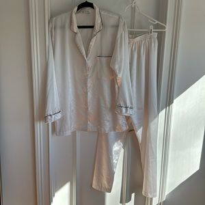 🎁 Vintage Christian Dior Satin Pajamas Loungewear PJ Set S/M 🎁